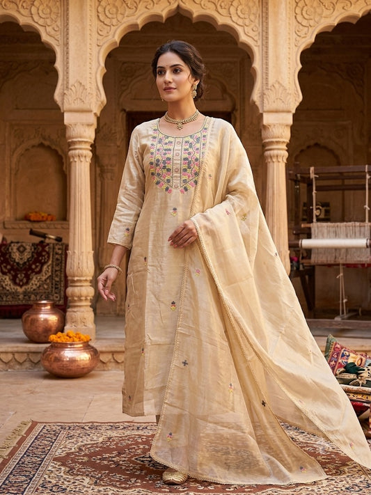 Chinnon Kurti Pant Dupatta Set